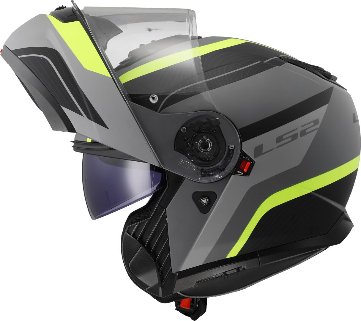 LS2, Casco Moto Modular STROBE II MONZA Matt Black H-V Yellow, L
