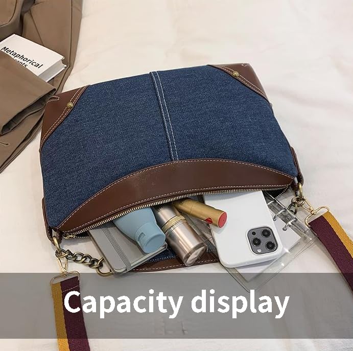 MOLERFO Denim Shoulder Bag Denim Purses and Handbags for Women Jean Bag Y2k Purse Small Denim Purse Jeans Bag4