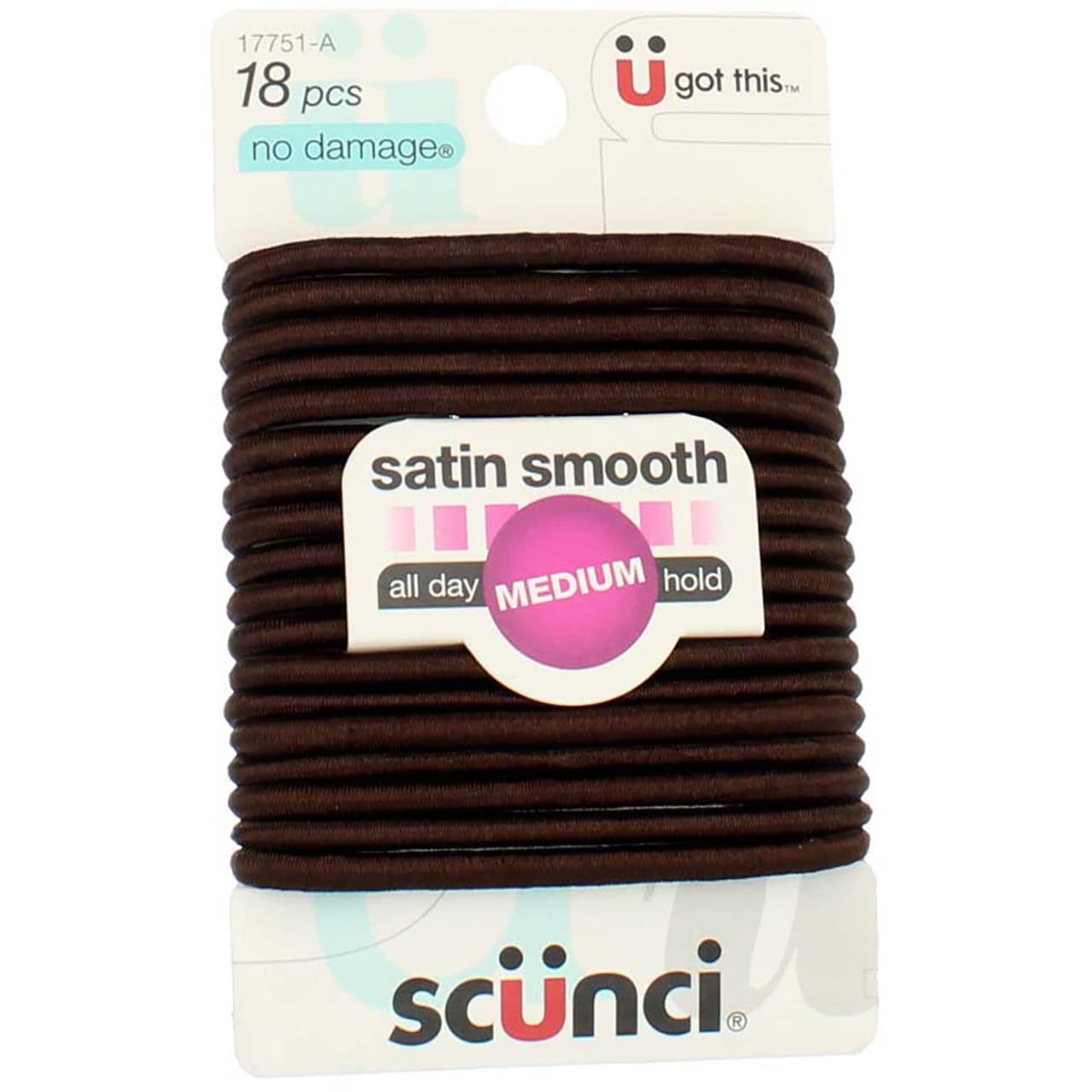 Scunci N/D Elastic Brown, 7.4 Ounce