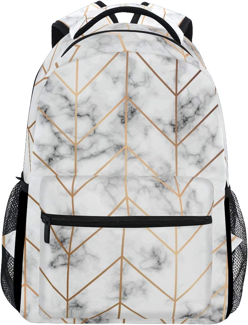 pocket front geometric backpack