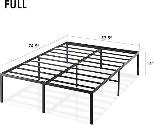 Miniatura 12 de Best Price Mattress Marco de cama de plataforma de metal de 18 pulgadas, listones de acero resistente, blanco, tamaño Queen