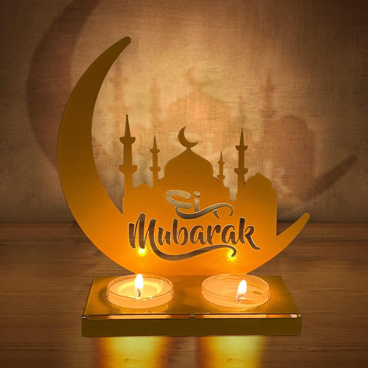 Ramadan-Laternen Dekoration – 2 Stück, Batteriebetrieben (AG13), Mit Islamischen Motiven, Für Eid & Feste