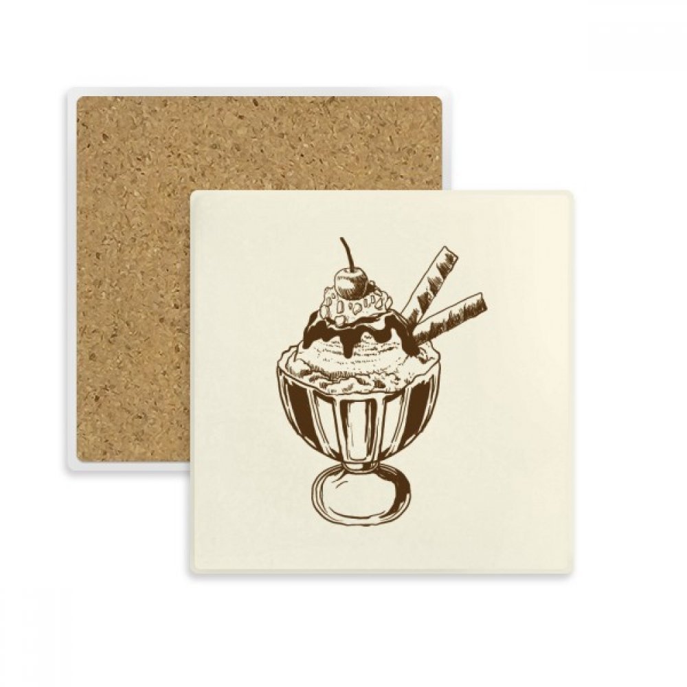 Pierre absorbante anti-goutte pour Tasse Coaster imprimé crème glacée