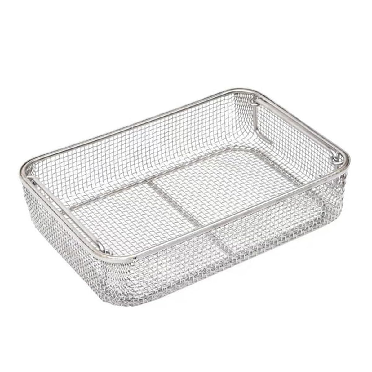 Cestas Perforadas De Malla Acero Inoxidable 304, Cesta De Malla De Esterilización para Operación Instrumentos Médicos, Bandeja De Esterilización De Cestas Perforadas Malla,30 * 25 * 7cm