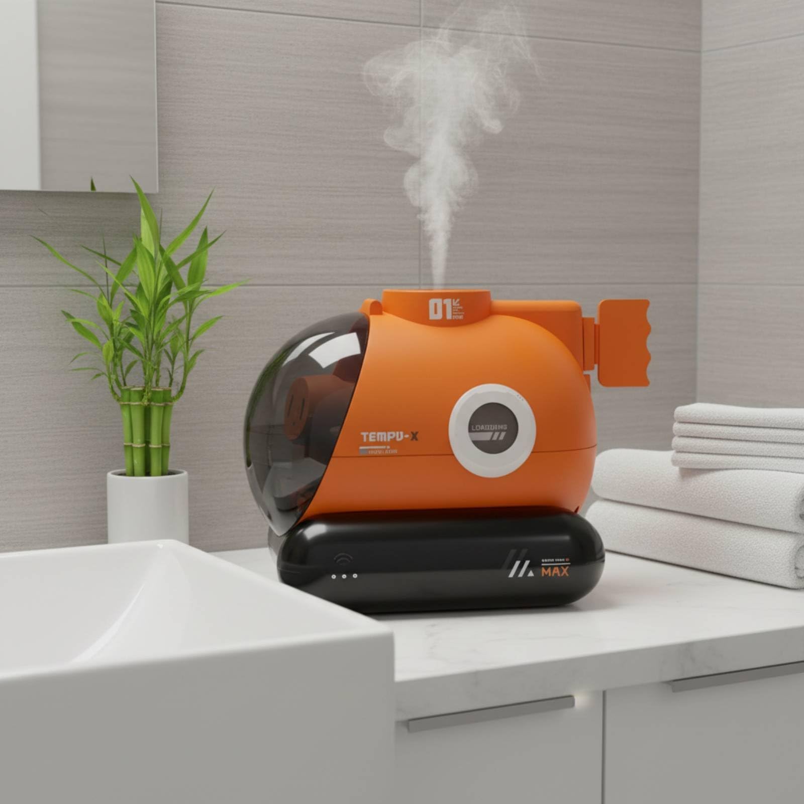 Humidificador de Escritorio Humidificador Difusor Vaporizador Dispensador de Niebla con Diseño Náutico Redondeado y Apagado Automático por de Agua, Azul Iridiscente