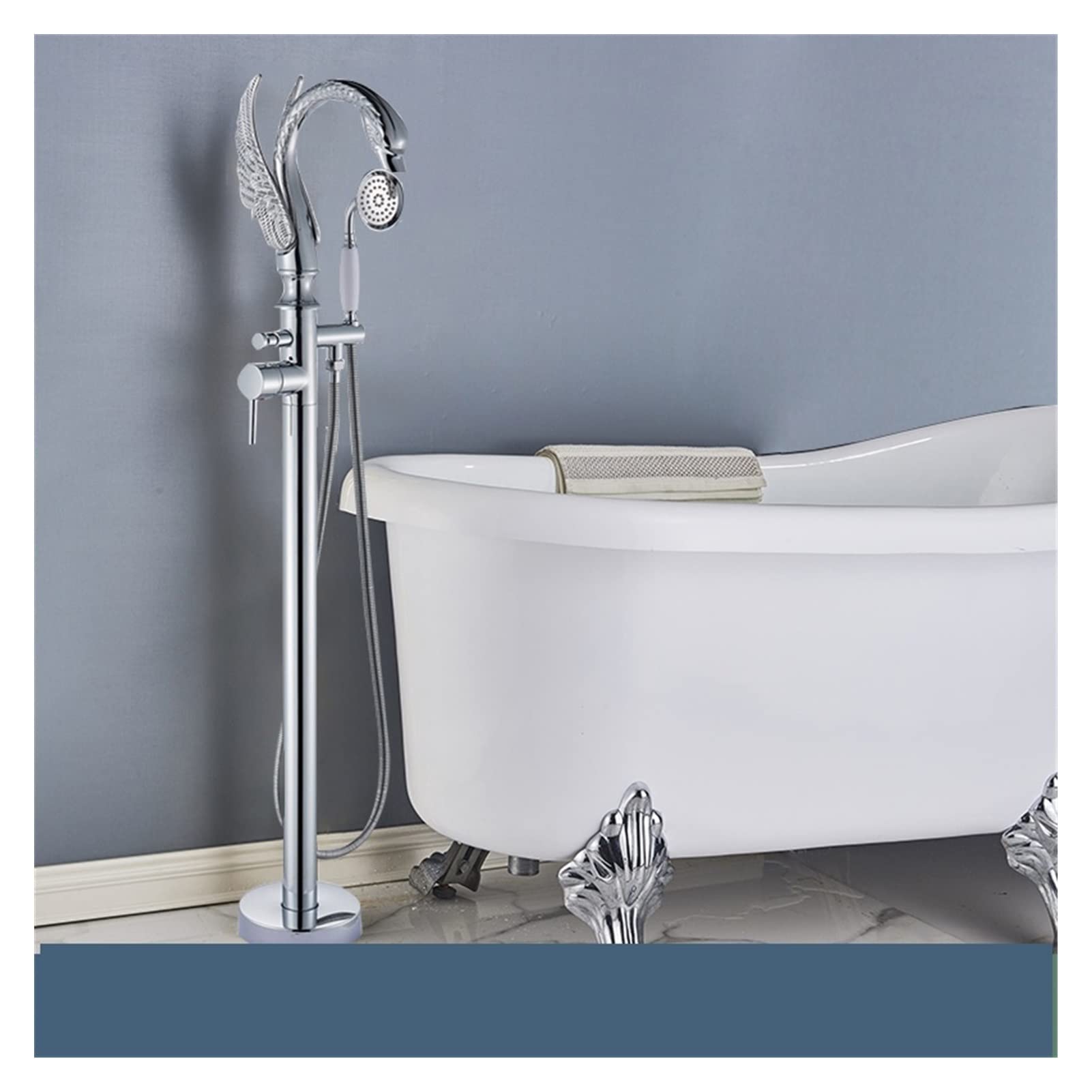 Robinet de salle de bain pour baignoire îlot solution de montage au sol stable