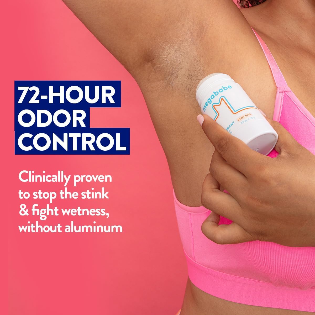 Megababe Daily Deodorant | Aluminum-Free, Clear & Clean | 2.6 oz (2.6 oz (Pack of 1), Rosy Pits) - Image 3