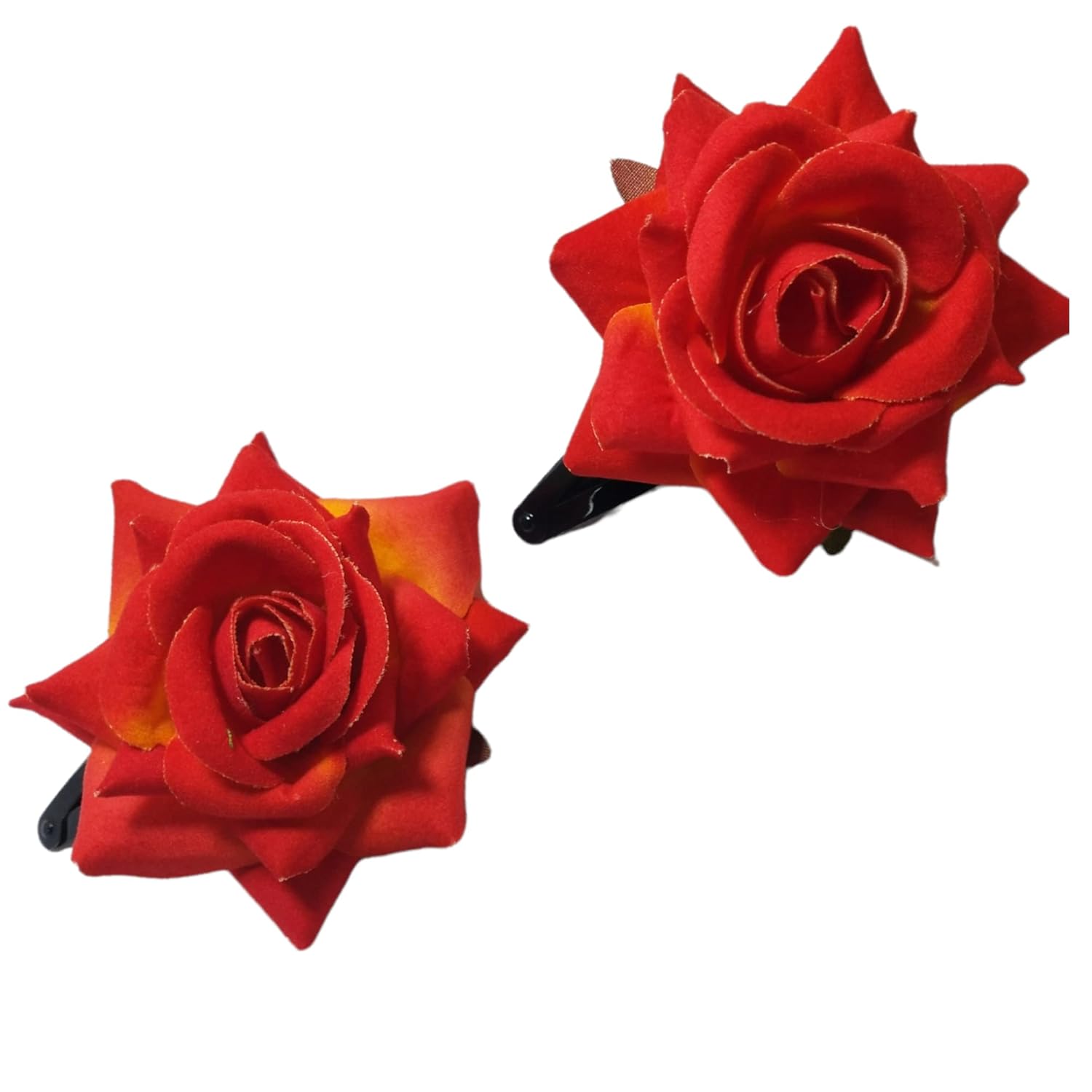 LYF5STAR Handmade Artificial Rose Flower Tiktok Hairpin | Bridal Hair Accessories | Artificial Rose Hair pin | Stylish and Elegant Hair Accessories for Women & Girls | Pack of 2