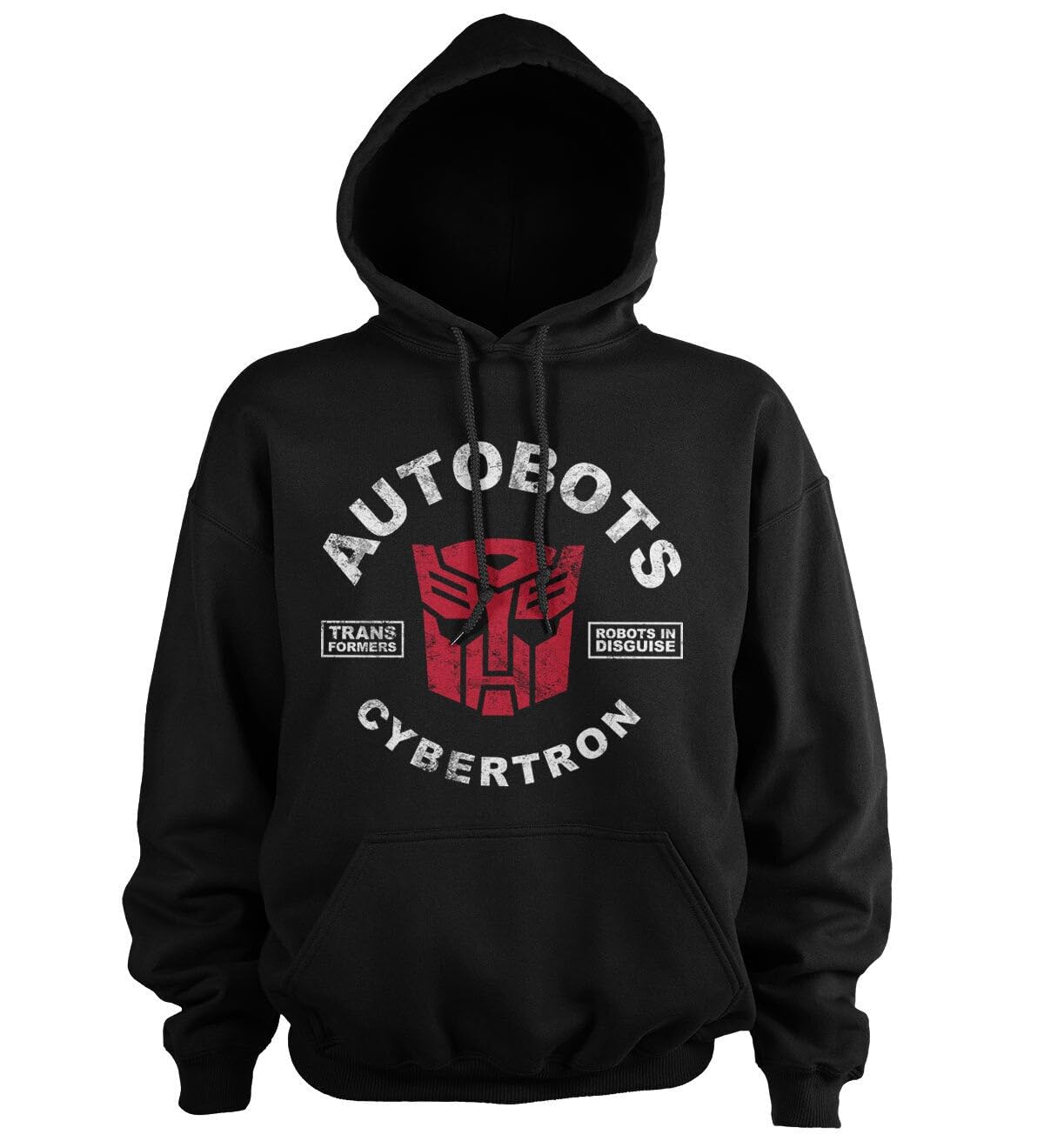 Transformers Unisex Black Officially Licensed Autobots Cybertron Hoodie (Black), X-Large