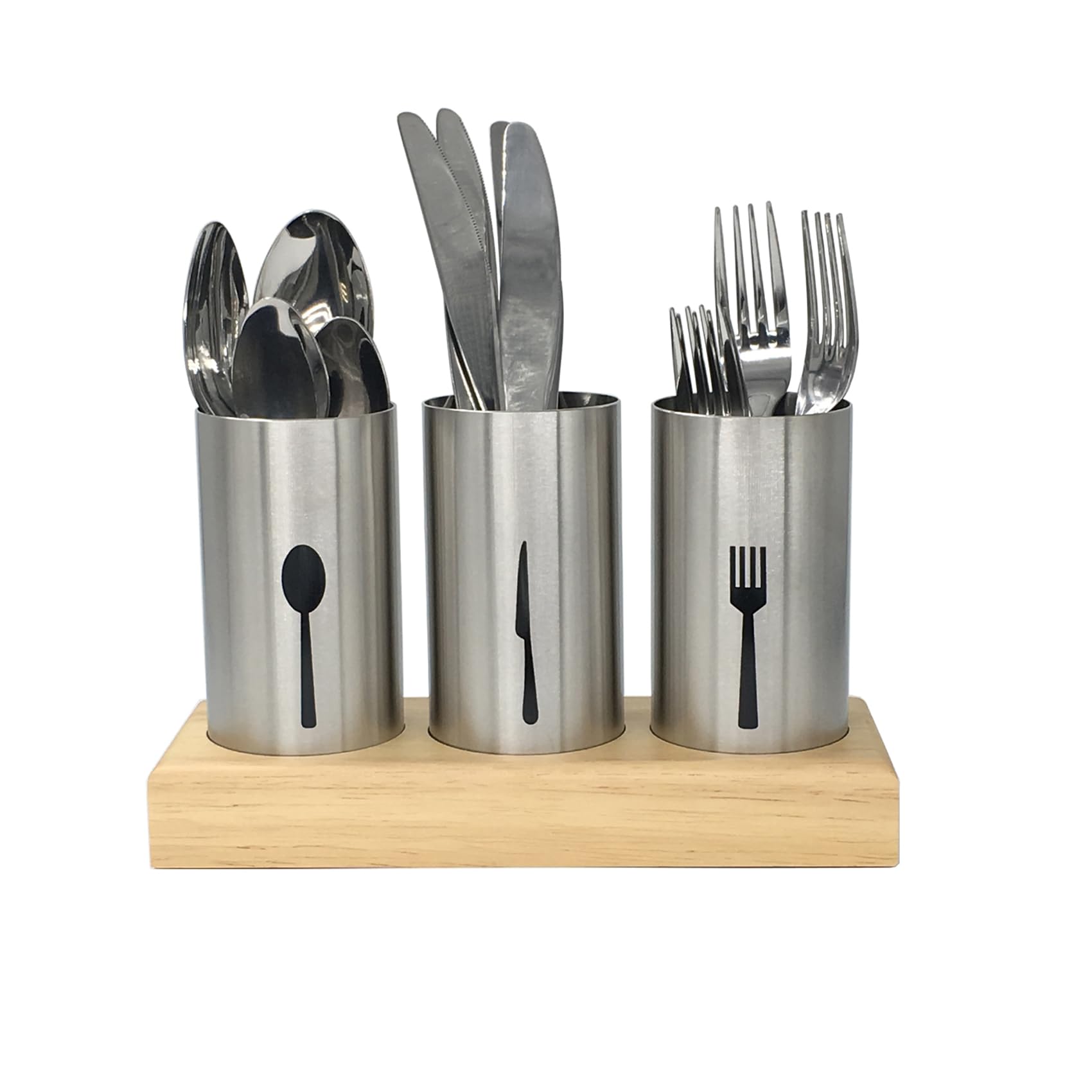 Soporte para cubiertos de acero inoxidable pequeño de 4 piezas 4