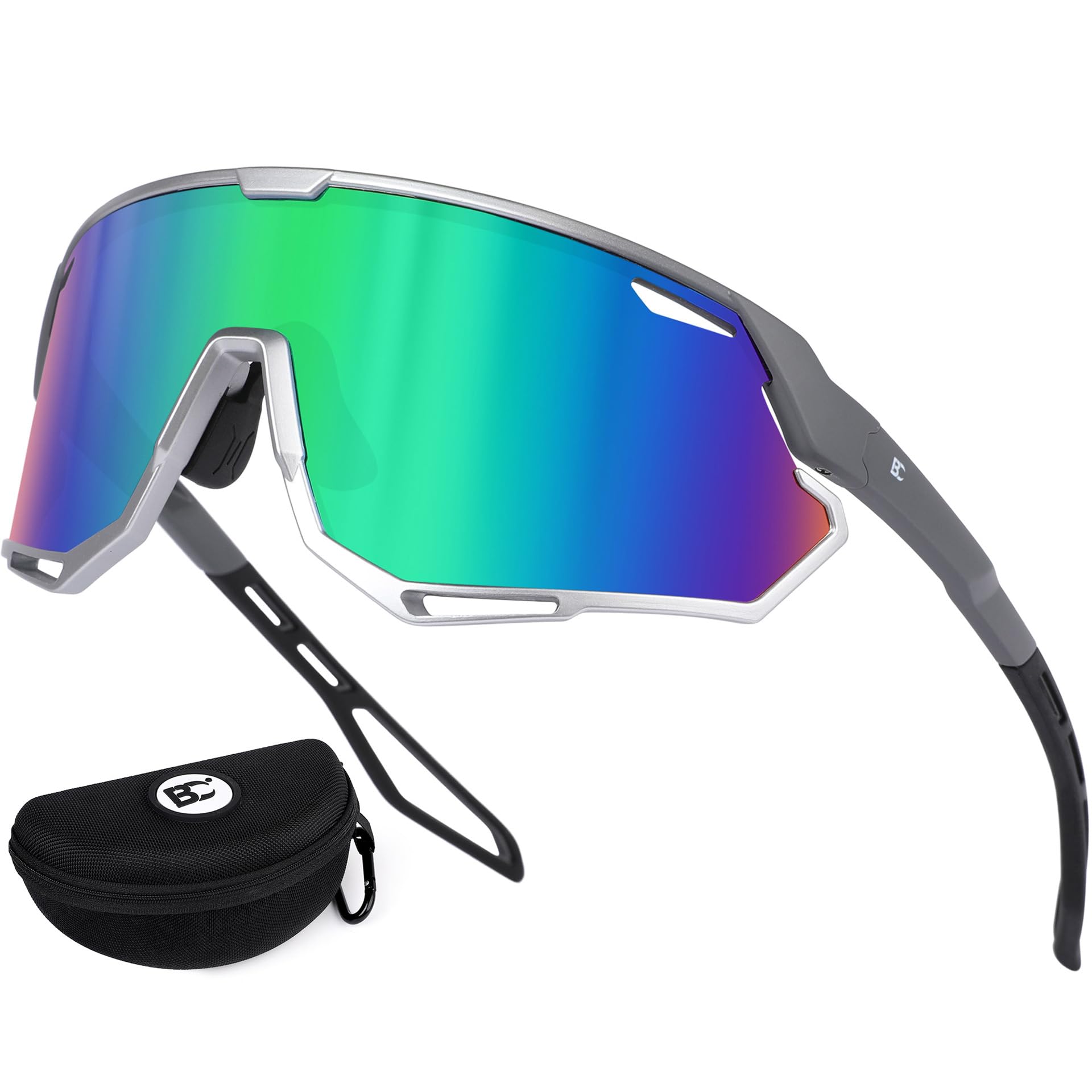 BIRCEN Sunglasses for Baseball Running Cycling : Wrap-around Sport Glasses