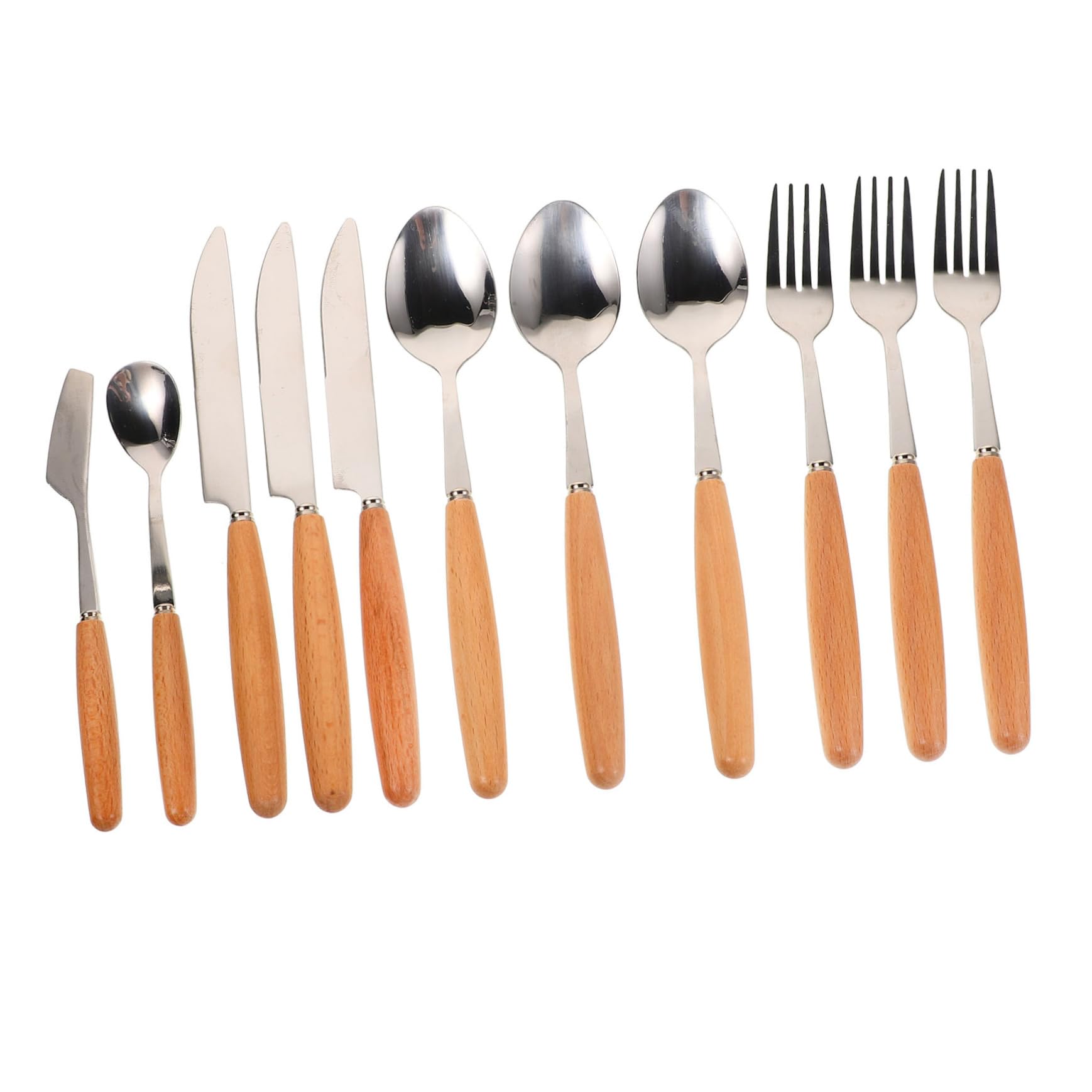 Set di Posate da Campeggio 3 Persone con Borsa Marrone | Acciaio Inossidabile, Nailon e Canvas, per Picnic e Uscite All’aperto, Include Cucchiai e Forchette