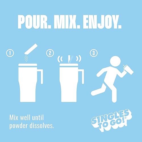 Miniatura 8 de Starburst Singles To Go - Mezcla de bebidas en polvo, frambuesa azul, 6 unidades (paquete de 12)  72 porciones en total), bebida en polvo sin