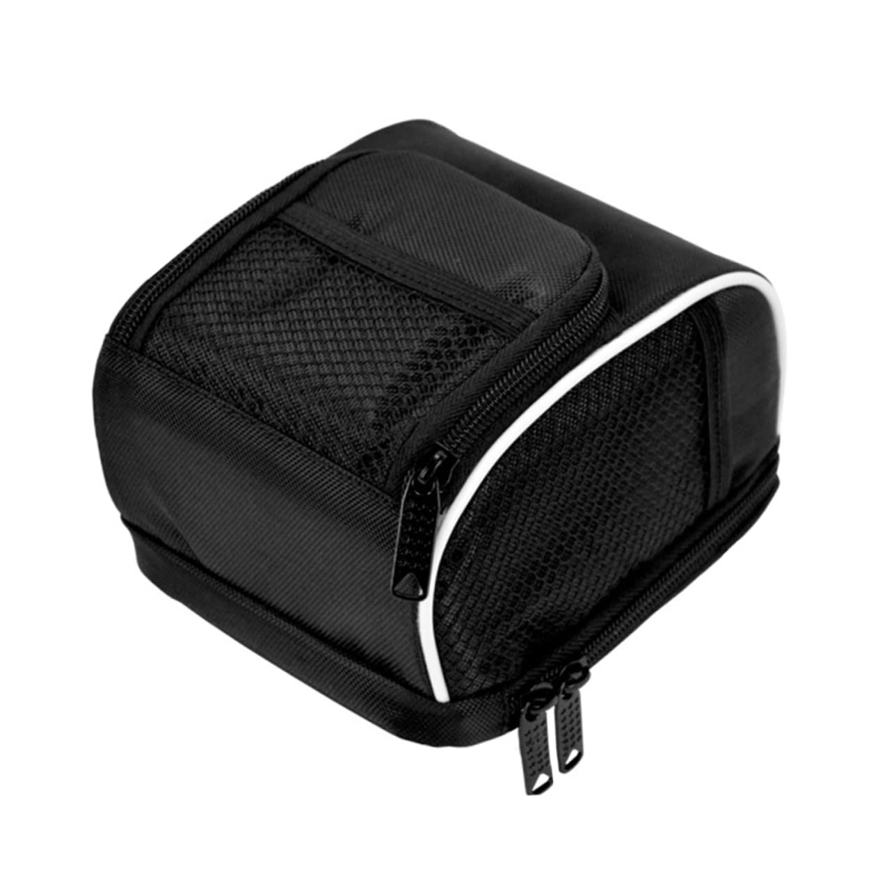 2piezas Bolsa Manillar para Bicicleta Plegable Almacenamiento Delantero para Ciclismo Compatible Bicicletas De y Urbanas Color Negro