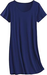 Nightgowns for Women Cotton Sleepshirts Short Sleeve Nightshirt Tshirt Night Gown Casual Sleepdress Comfy Nightdress