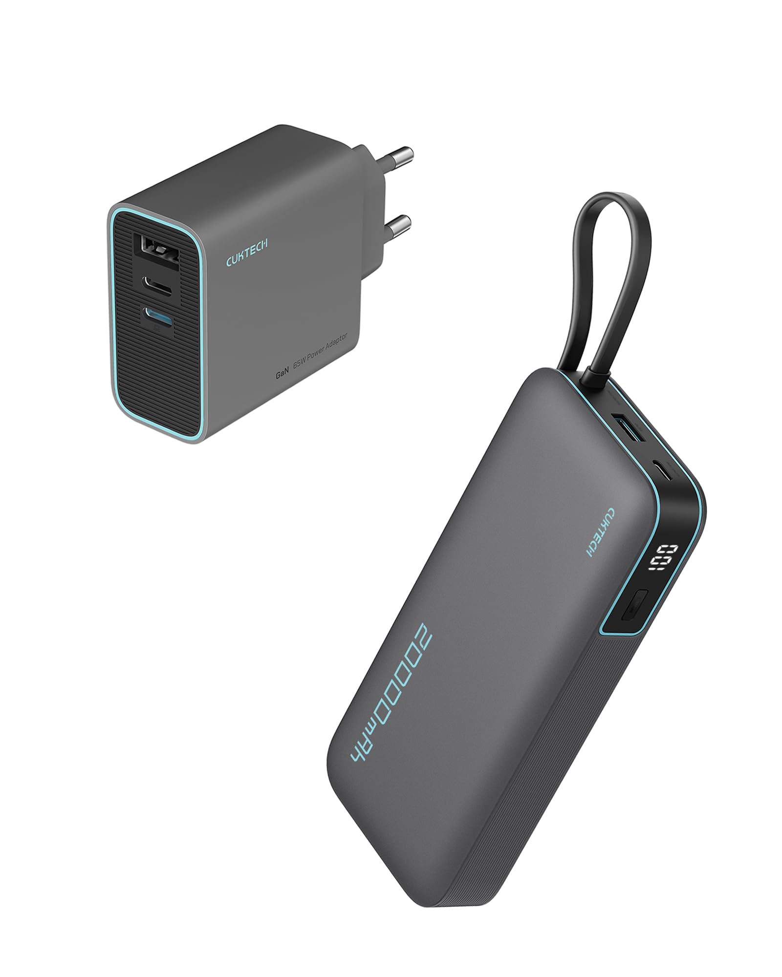 CUKTECH 65W GaN Charger & 45W 20000mAh Power Bank Set