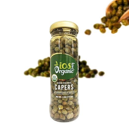 Miniatura 9 de IOS Organic Alcaparras sin pareil en sal marina, USDA orgánica, vegana, sin OMG, 4 onzas (paquete de 1)