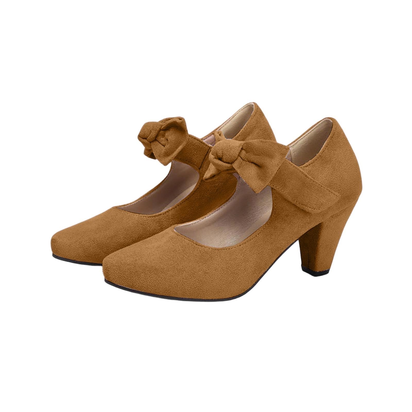 Elegantes Zapatos de tacón con para un Estilo clásico y, Ideales para otoño y para Conjuntos Informales en Festivales de, Mujer, cómodos y Modernos para Diario y Ocasiones