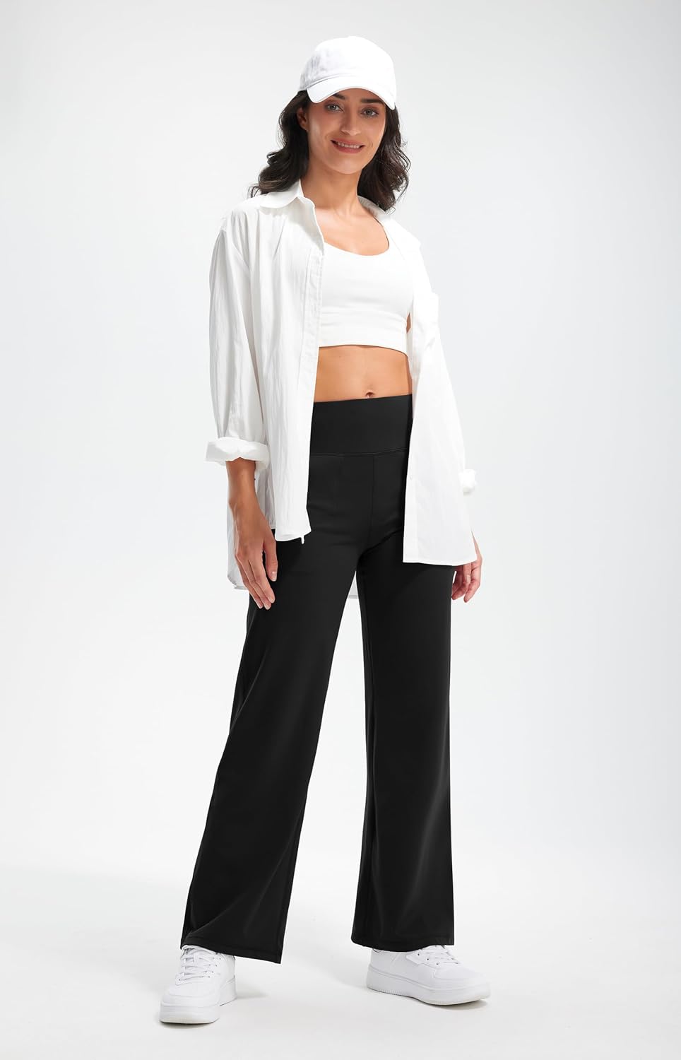 Libin Yoga Pants Women Wide Leg Pants 29"/31" High Waist Comfy Stretch Casual Loose Track Sweatpants Women with Pockets