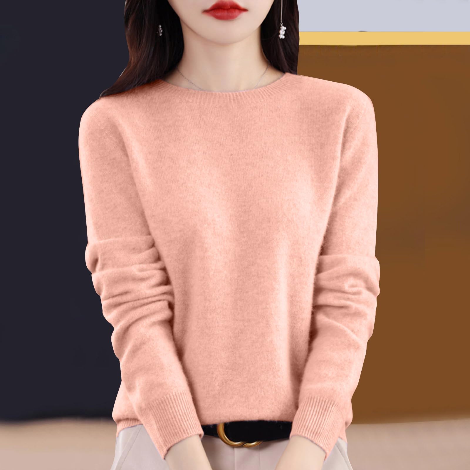 Camiseta térmica Interior Femenina Manga Larga Cuello para Mujer Invierno Ropa Base cálida