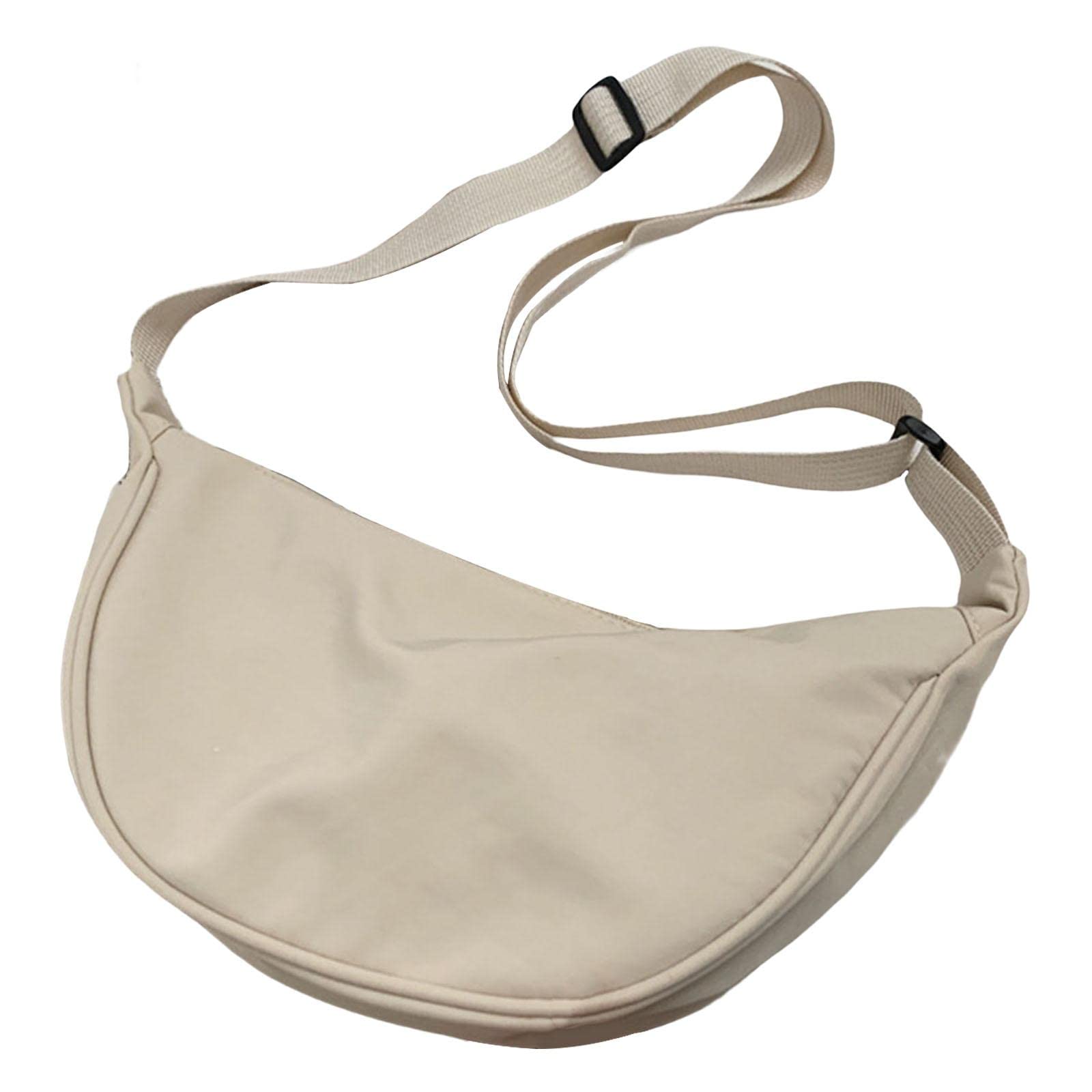 CALANDIS Women Girls Dumpling Bun Work Purse Casual Nylon Shoulder Bag Beige | 1 Shoulder Bag | (B0CRKPHG2K) Amazon Price History, Amazon Price Tracker