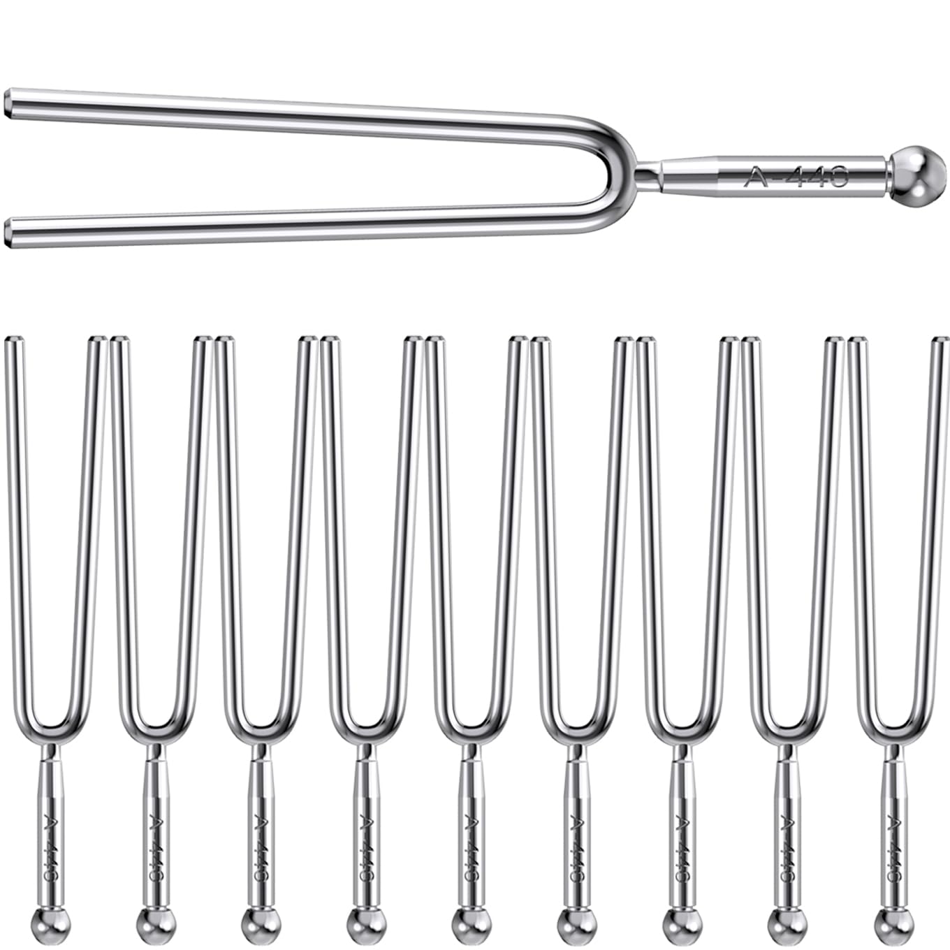 Confezione da 10 diapason da 440 Hz, set di diapason standard Tone, diapason per chitarra, violino, accessori per accordatura musicale
