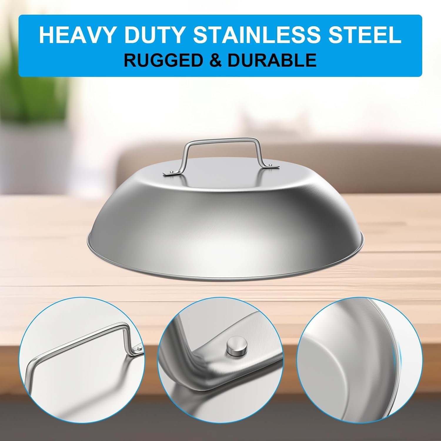 SafBbcue Melting Dome Griddle Accessories for Blackstone 5.5'' Burger Press & 9'' Melting Dome Stainless Steel Grill Burger Patty Press, Perfect for Outdoor or Family Gatherings on a Flat Top Grill