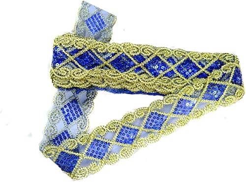 Miniatura 6 de levylisa 10 yardas de encaje con lentejuelas y ribete de malla de encaje, apliques de cinta de encaje, suministros de costura para manualidades