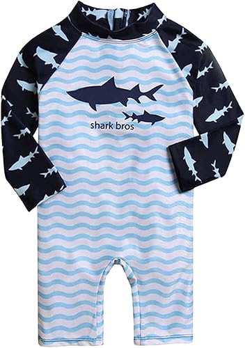 Traje de baño bebés y niñas Traje de baño de UNA pieza niños pequeños Bikini Tankini con cremallera surf Manga Larga