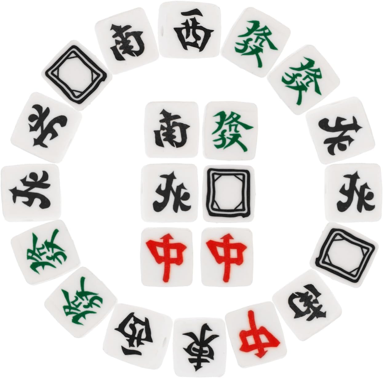 Lurrose 200 Pcs Mahjong Beads Jewelry Spacer Beads Clay DIY Accessories Sports for DIY Beading Kits - Image 2