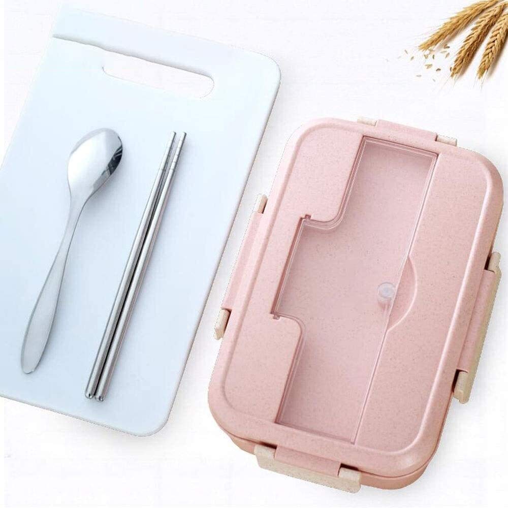 boîte à repas, Boîtes à Bento divisées perte de graisse Fitness poids(Pink)
