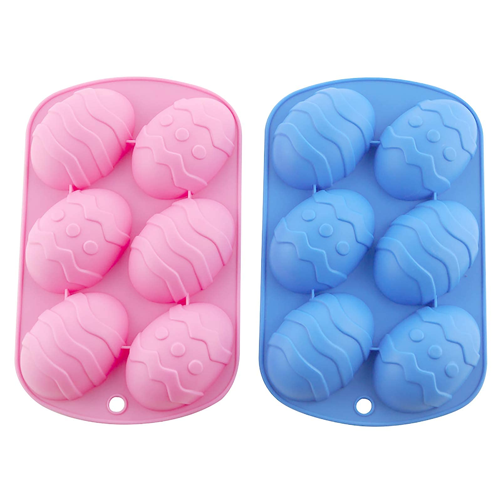 KASTWAVE 2Pcs Egg Mould Chocolate Eggs Moulds Silicone Candy Tray Party Hot Chocolate Fudge Jelly Mousse Cake Making (Egg)