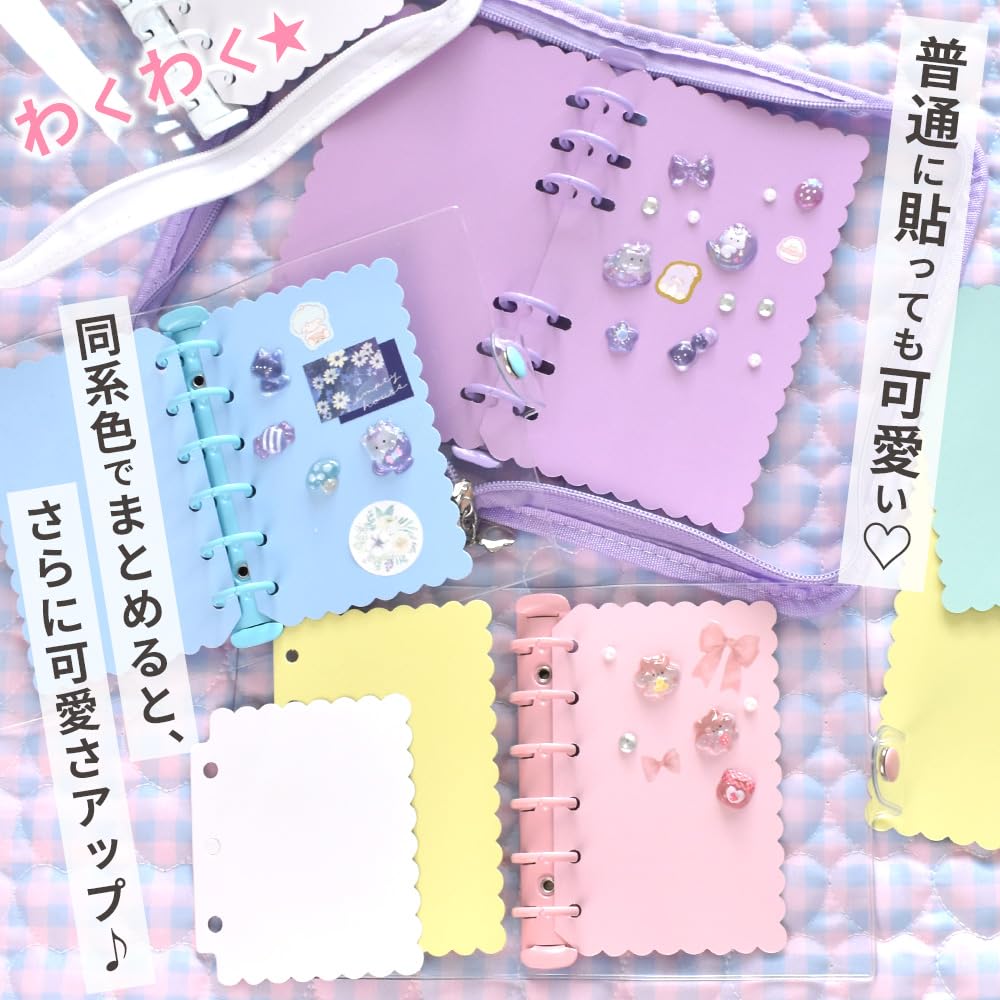 Amazon.co.jp: MYmama シール帳 リフィル スカラップゆめかわ カラー