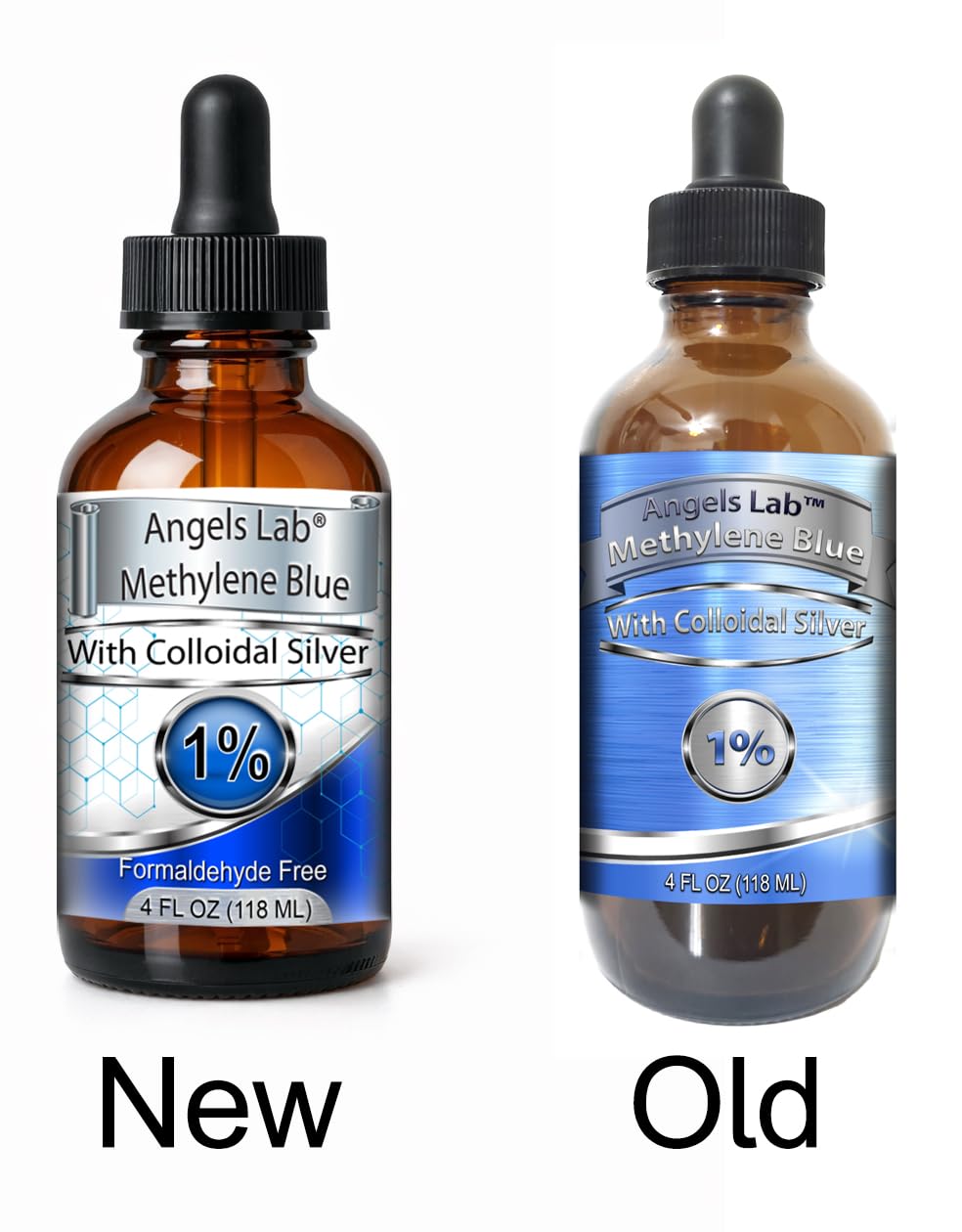 New Methylene Blue 1% Wtih Colloidal Silver Angels Lab |USP-Grade Methylthioninium Chloride Liquid | High Purity Dietary Supplement for Brain Function & Cognitive Health |4 oz Glass Dropper Bottle… — Amazon image 2