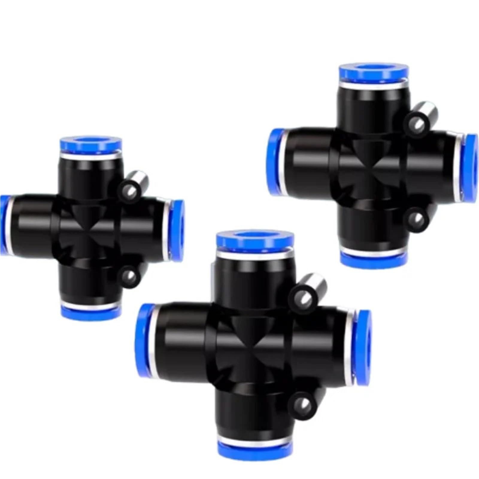 Conector rápido neumático de cuatro vías, accesorios PZA-04 a PZA-12, 10/20 piezas
