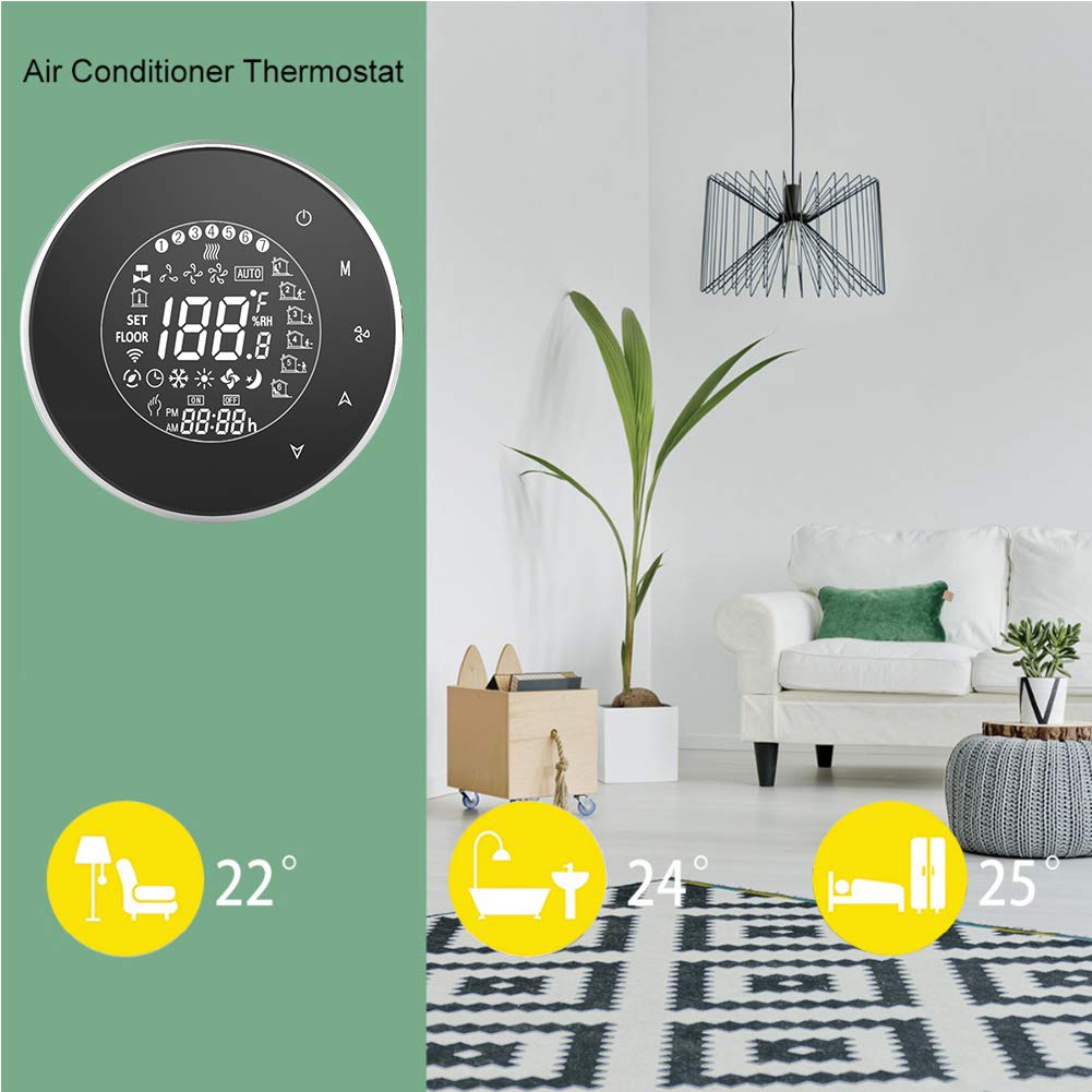 WiFi Thermostat Temperature Controller Programmable Supports Mobile APP Control For Electric - View #2