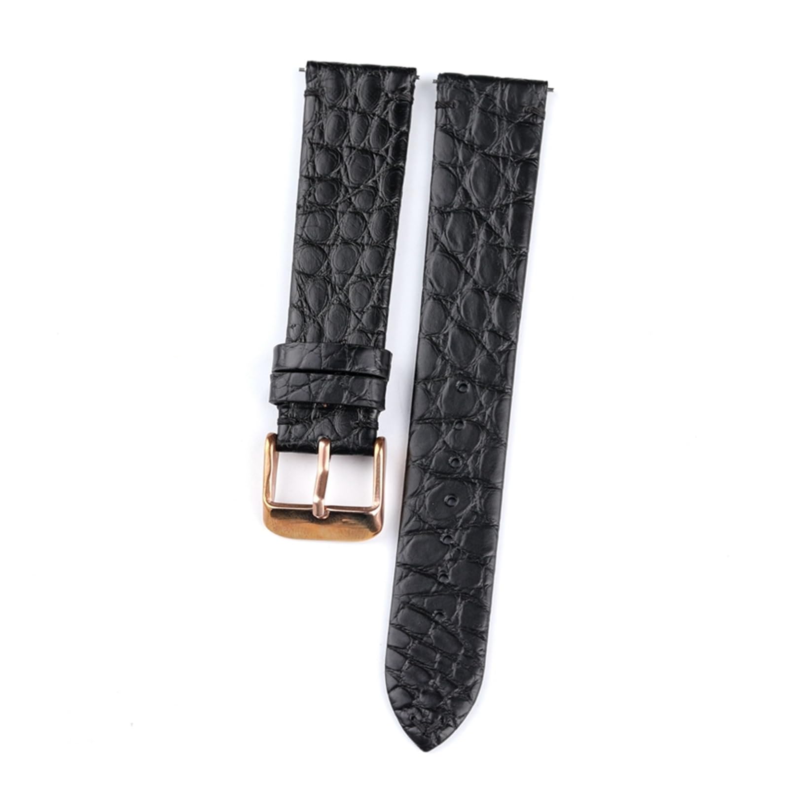 FYXT Bracelet en cuir de crocodile à libération rapide Motif rond Ultra-fin