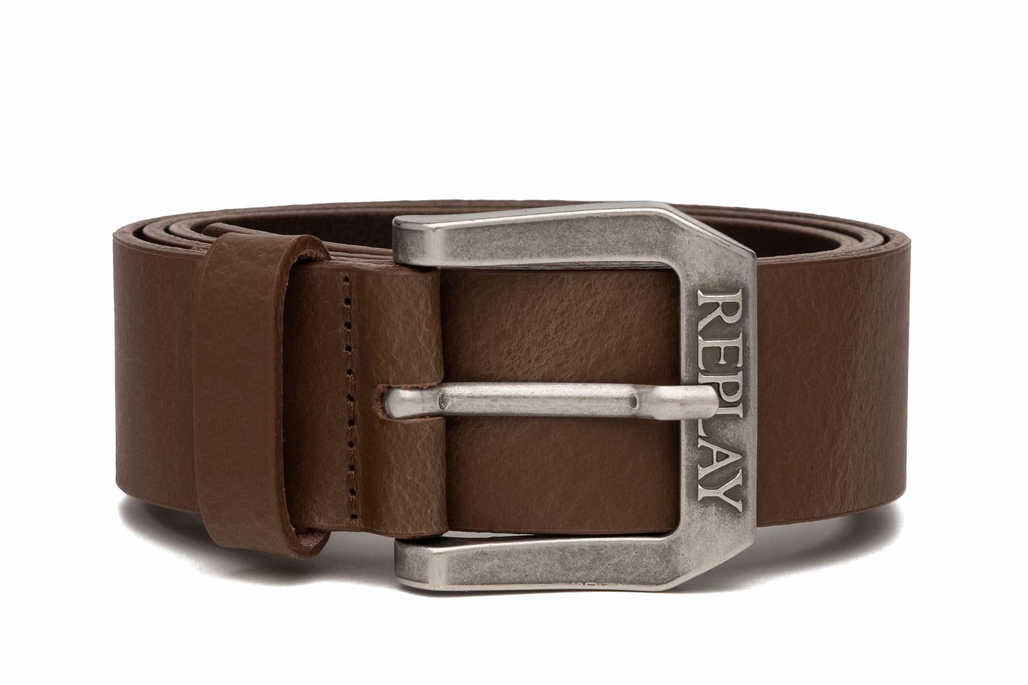 Replay Unisex Dk Brown Wood 110 Men's Leather Belt, Brown (Dk Brown Wood 110), 100 Cm