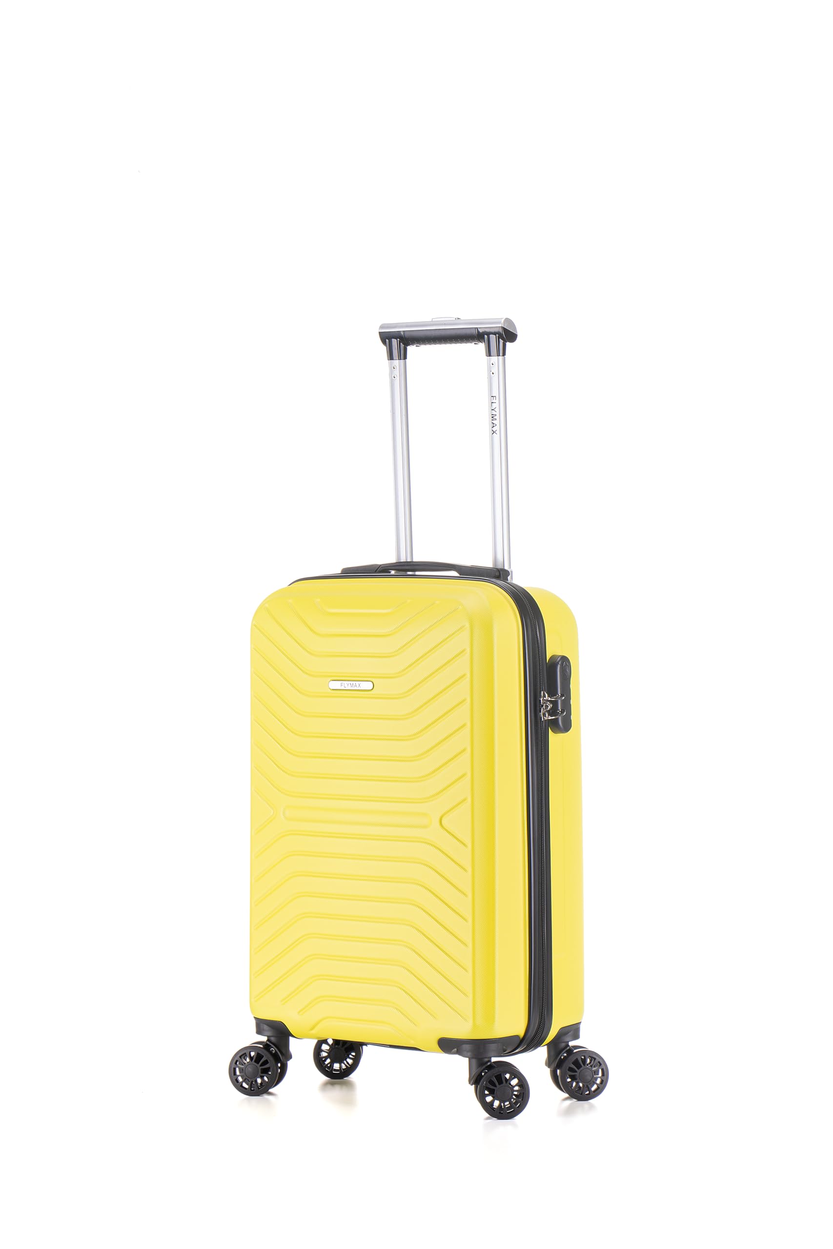 FLYMAX 4-Rad Koffer Groß, Mittel & Kabine Super leichte Hartschale Gepäck Spinner ABS Reisekoffer, weinrot, 45x36x20 Carry on, Koffer