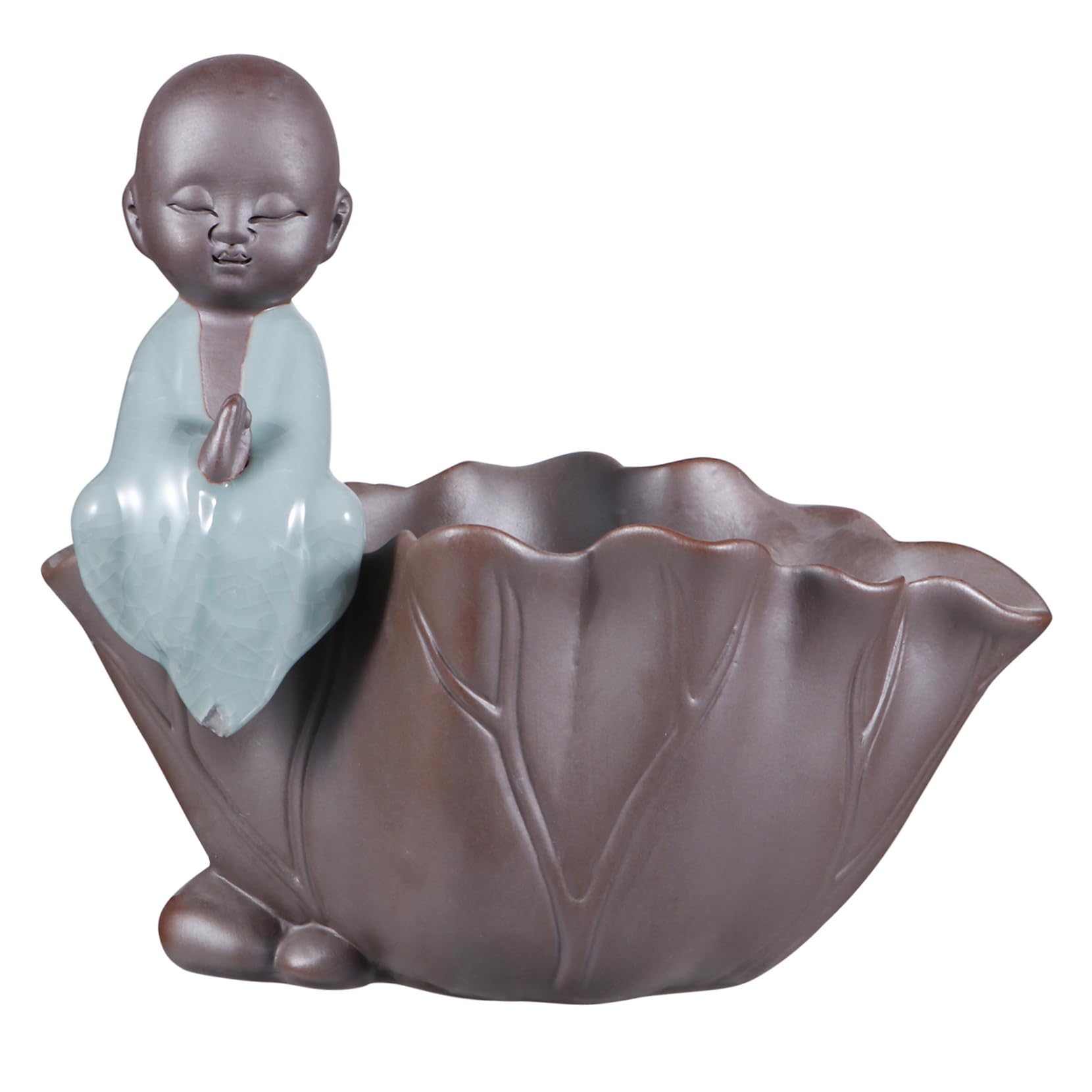 Pot de fleurs en céramique style bouddhiste pour salon et terrasse zen
