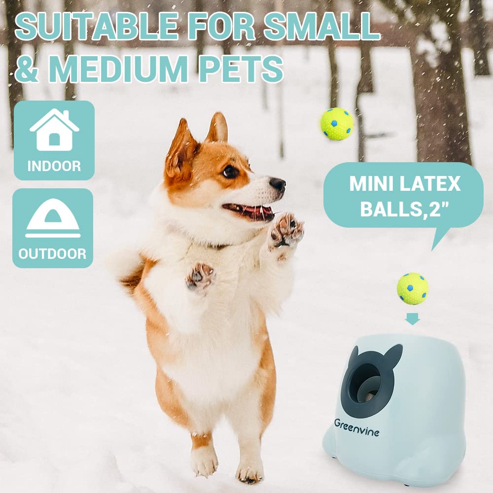 Lanceur de balles interactif Automatique pour Chien avec 6 balles en Latex durables à Haute élasticité incluses