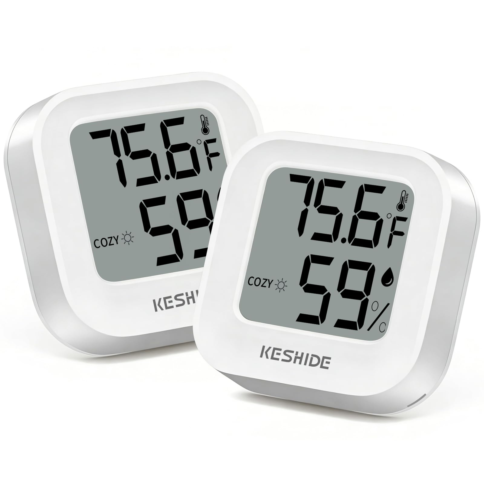 Hygromètre numérique pour température ambiante, hygromètre, thermomètre intérieur, précision étalonnage, capteur de température LCD, chambre à coucher, chambre de bébé, bureau, serre, cave