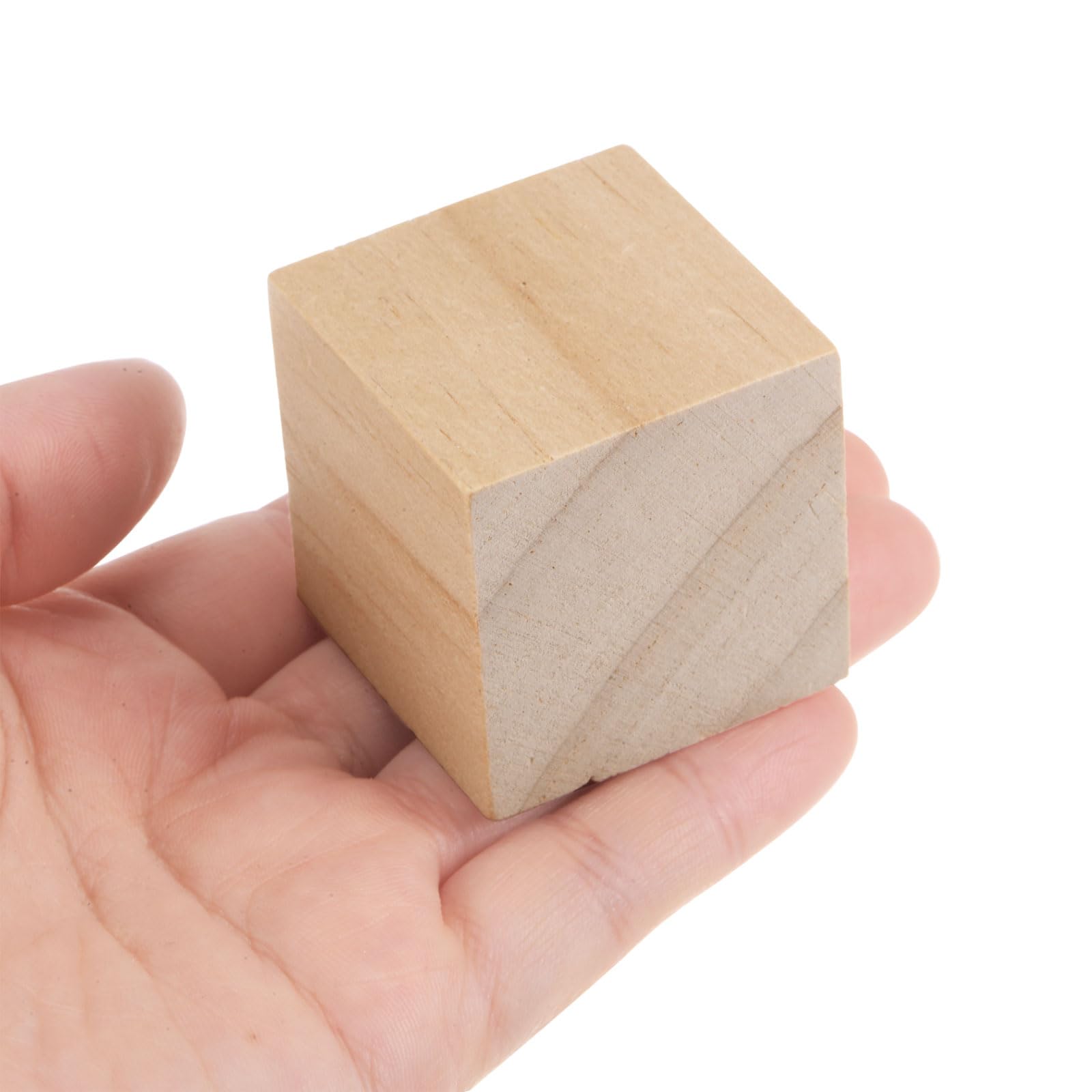 QUARKZMAN 50 Unidades Bloques de Madera para Manualidades 1 3/8 Pulgadas