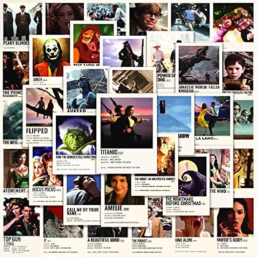 Tacomexi Juego de 50 pegatinas de Película clásica para decorar la pared de 4,5 x 6 cm, para collage de películas | Ya disponible en tu tienda friki favorita! En mundofriki.es!