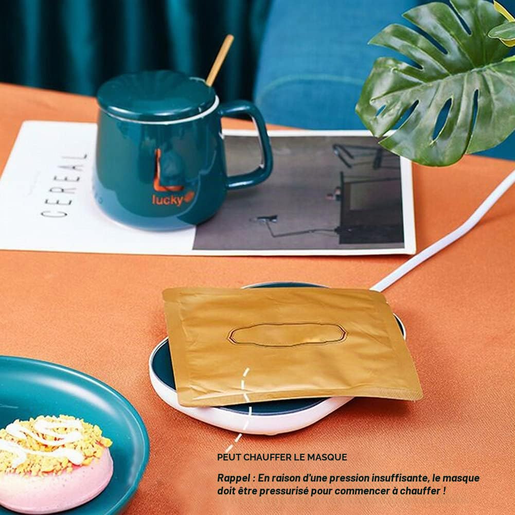 Chauffe Lait,Chauffe Tasse à Café 55 Degrés de Température Constante Interrupteur Automatique De Capteur De Gravité pour Thé, Café, Lait,Chauffe-café pour Maison Ou Bureau (Green)