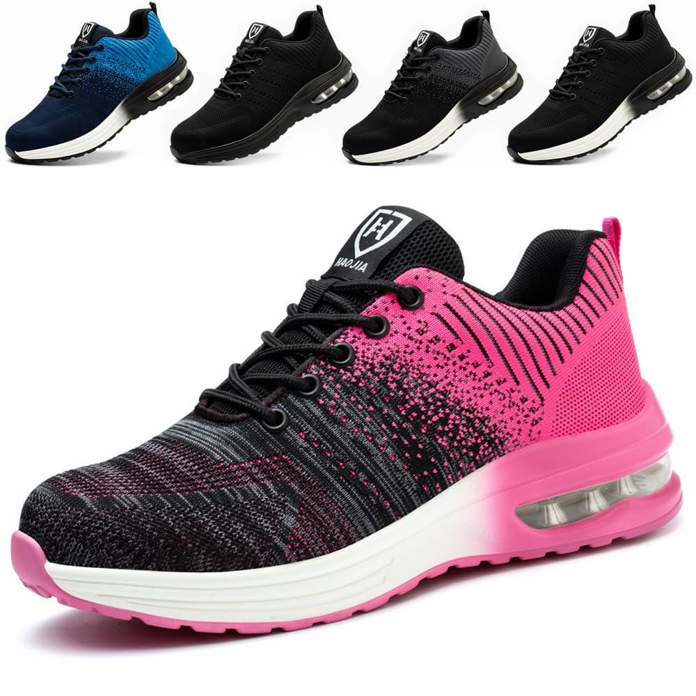 Zapatos de Seguridad Hombre Mujer con Punteras de Acero Transpirable Ligero