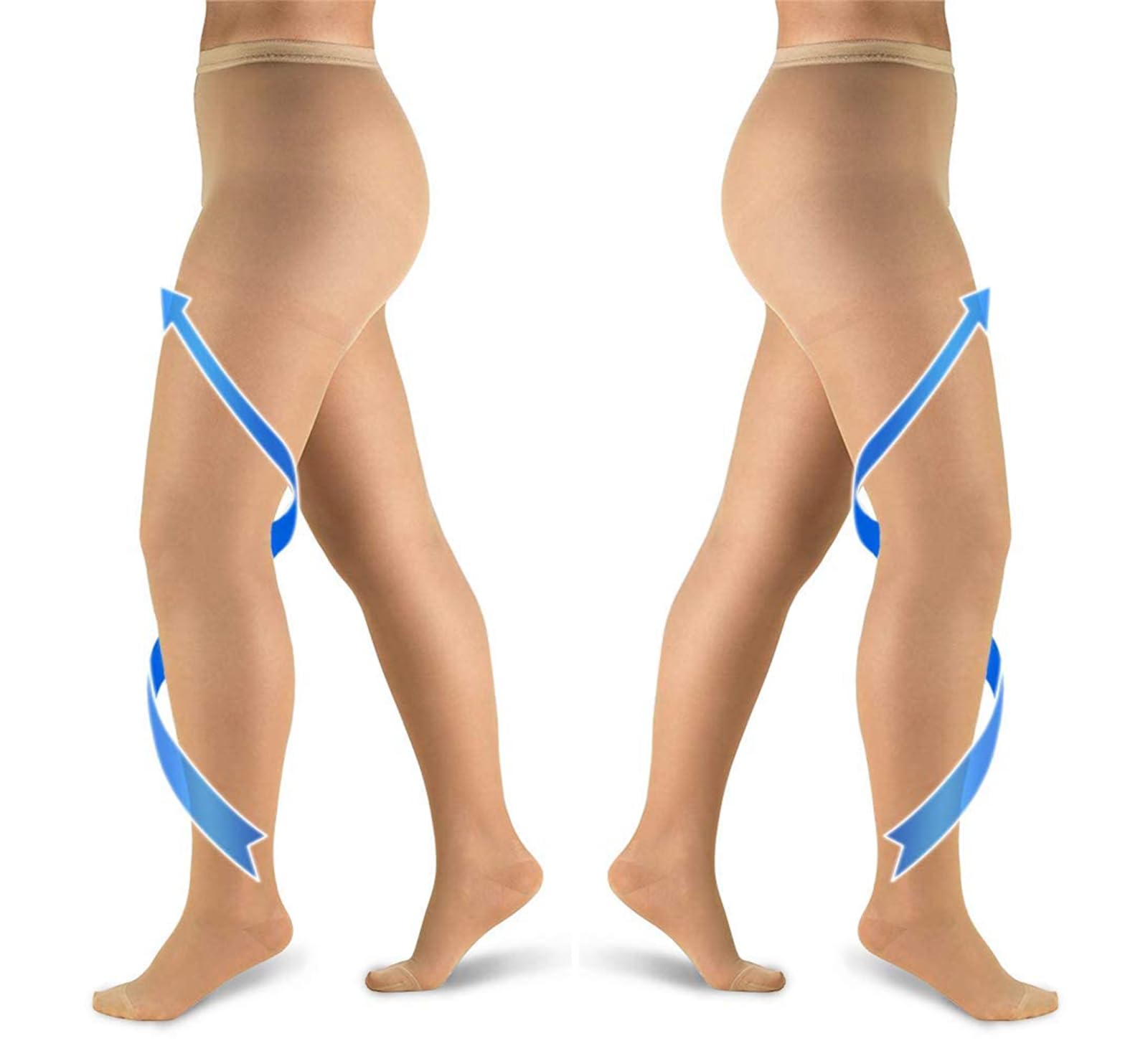 20-30mmHg Compression Pantyhose for Women, Medical Compression Stockings, High Waist Opaque Compression Tights for Lymphadema Edema, Swelling,