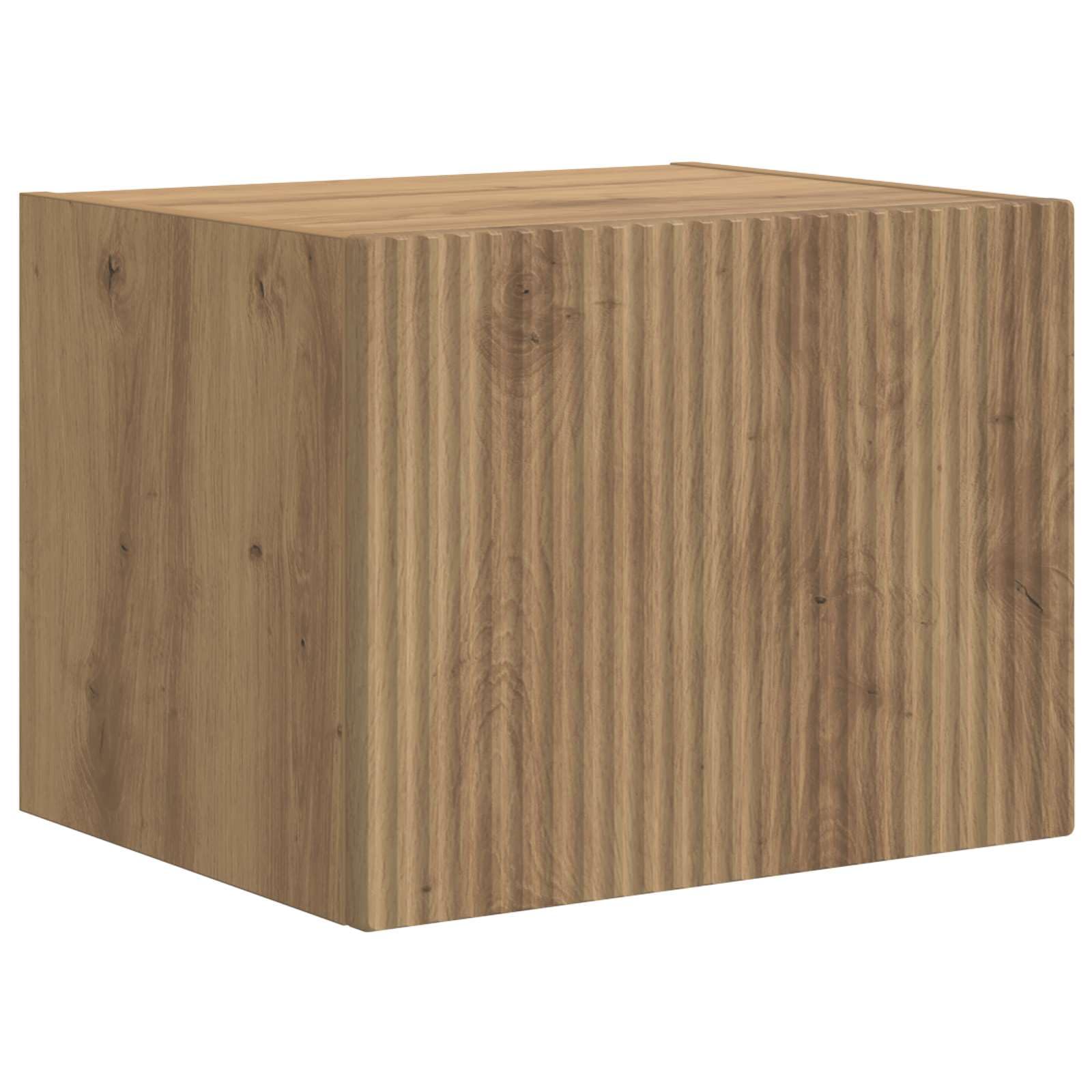 Zestaw regałów do montażu na ścianie, 6-częściowy, dąb Artisan, 78,5 x 30 x 29,5 cm, uniwersalny mebel multimedialny do salonu, sypialni