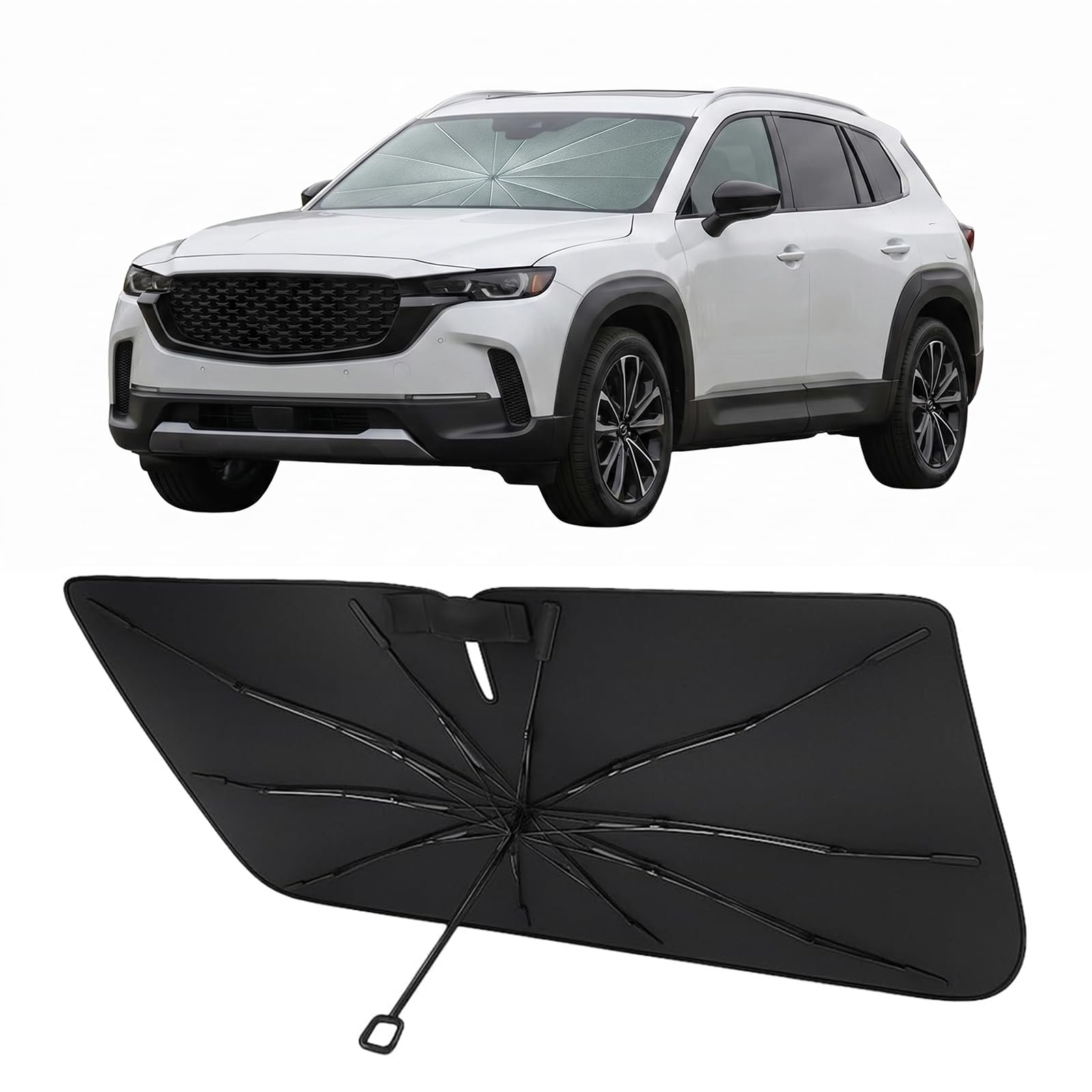 Proadsy Custom Fit Windshield Sun Shade Umbrella for 2023-2026 Mazda CX-50