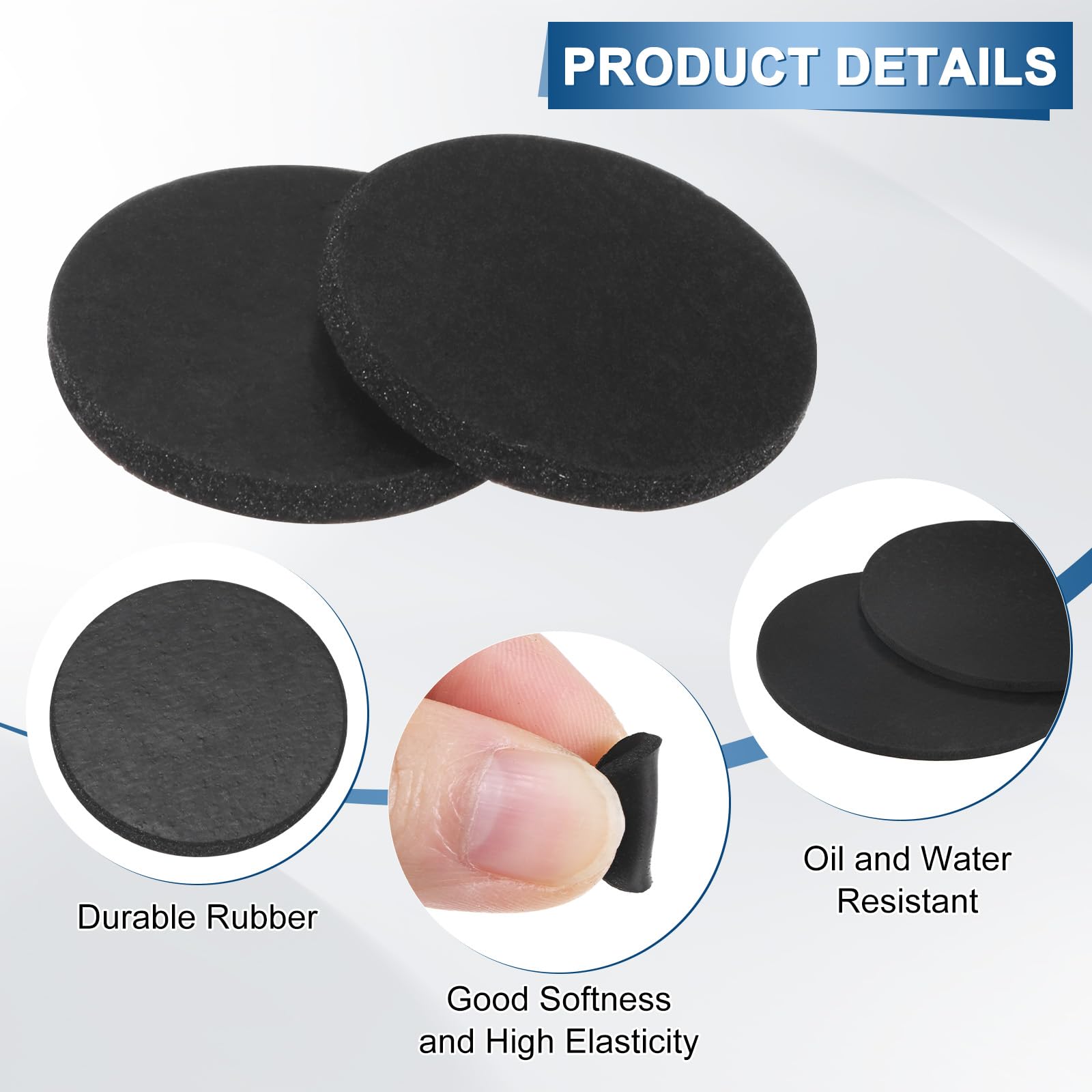 M METERXITY 20-Pack Rubber Solid Discs Washers - Image 2